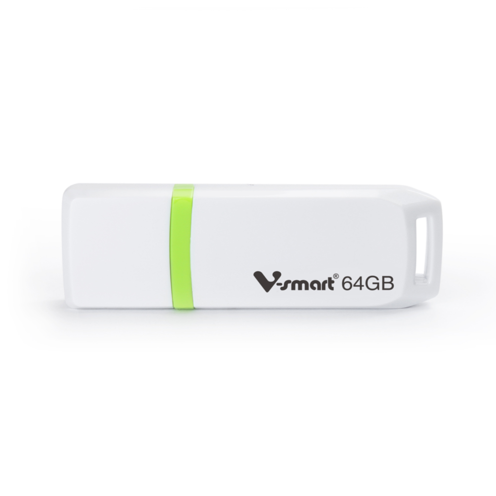 V-smart USB3.1防水高速安全加密隨身碟-64GB白綠色