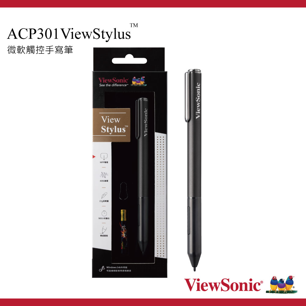 ViewSonic Surface微軟觸控手寫筆 ACP301(經典黑)其他系列