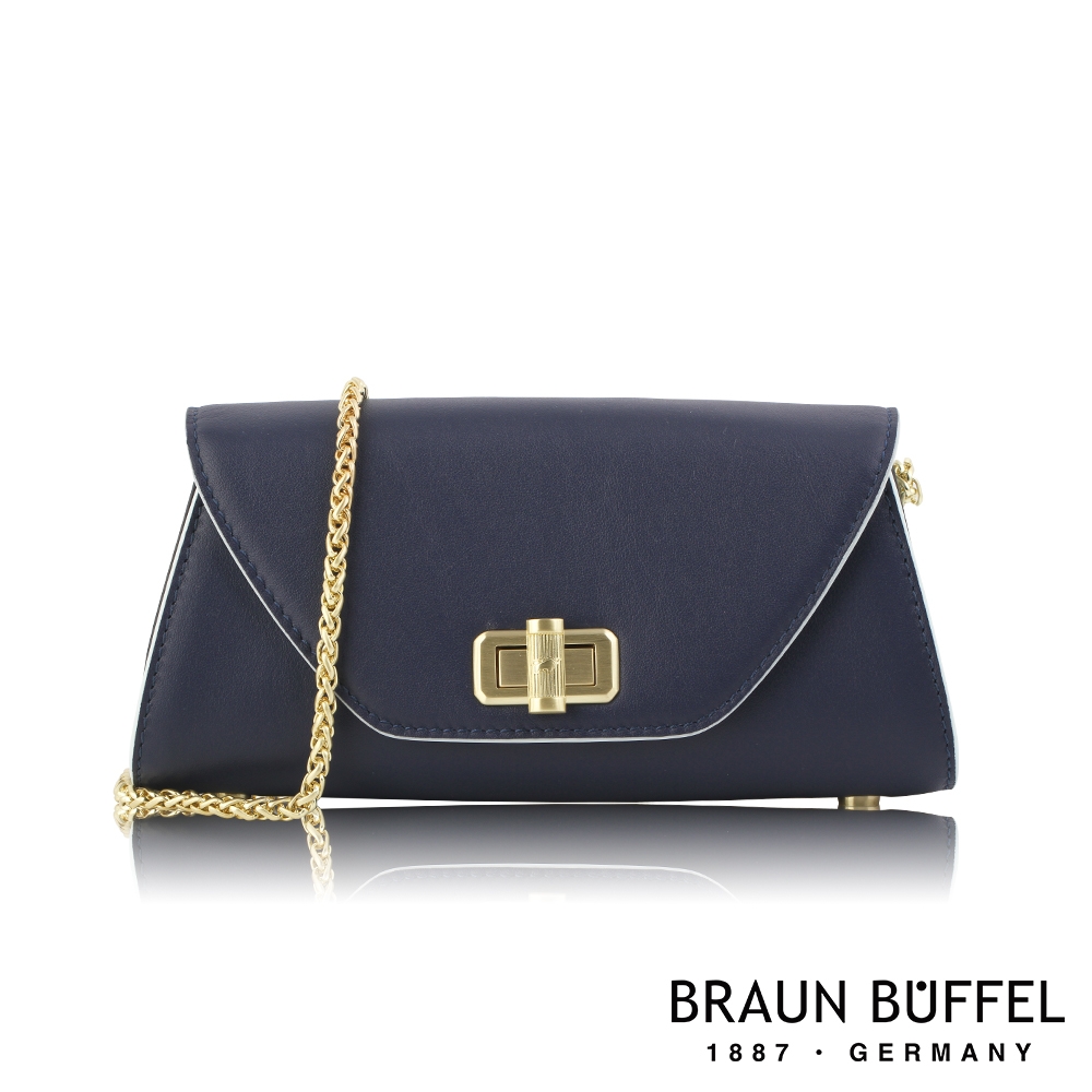 【BRAUN BUFFEL 德國小金牛】台灣總代理 焦點 斜背包-水手藍/BF676-11-PC