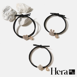 【Hera 赫拉】韓版水鑽可愛造型小清新髮圈 H113022105 三入組