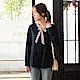 領巾造型純色墜感襯衫-OB大尺碼 product thumbnail 3