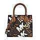 MICHAEL KORS 撞色大LOGO三層兩用包-中/棕 product thumbnail 1