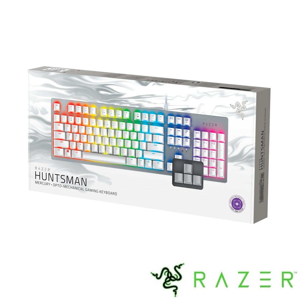 Razer Huntsman Mercury White 獵魂光蛛 電競鍵盤(白/英文)