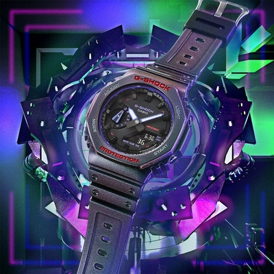 CASIO 卡西歐 G-SHOCK 電競玩家 炫彩烤漆 農家橡樹 八角手錶 迎春好禮 GA-2100AH-6A