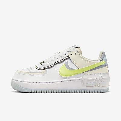 Nike W AF1 Shadow [FB7582-100] 女 休閒鞋 經典 復古 厚底 緩震 舒適 穿搭 白 螢光綠