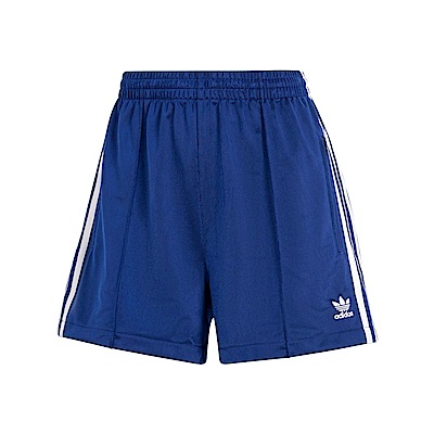 Adidas Firebird Short [IP2958] 女 短褲 休閒 復古 三葉草 寬鬆 拉鍊口袋 藍