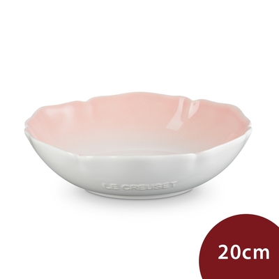 Le Creuset 凡爾賽花園系列 不規則圓形深盤 20cm 淡粉紅