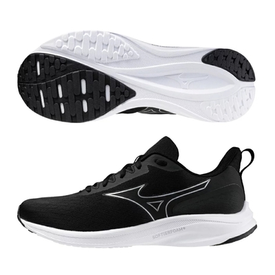 MIZUNO 美津濃 慢跑鞋 男鞋 運動鞋 緩震 一般型 超寬楦 ESPERUZER 黑白 K1GA244401