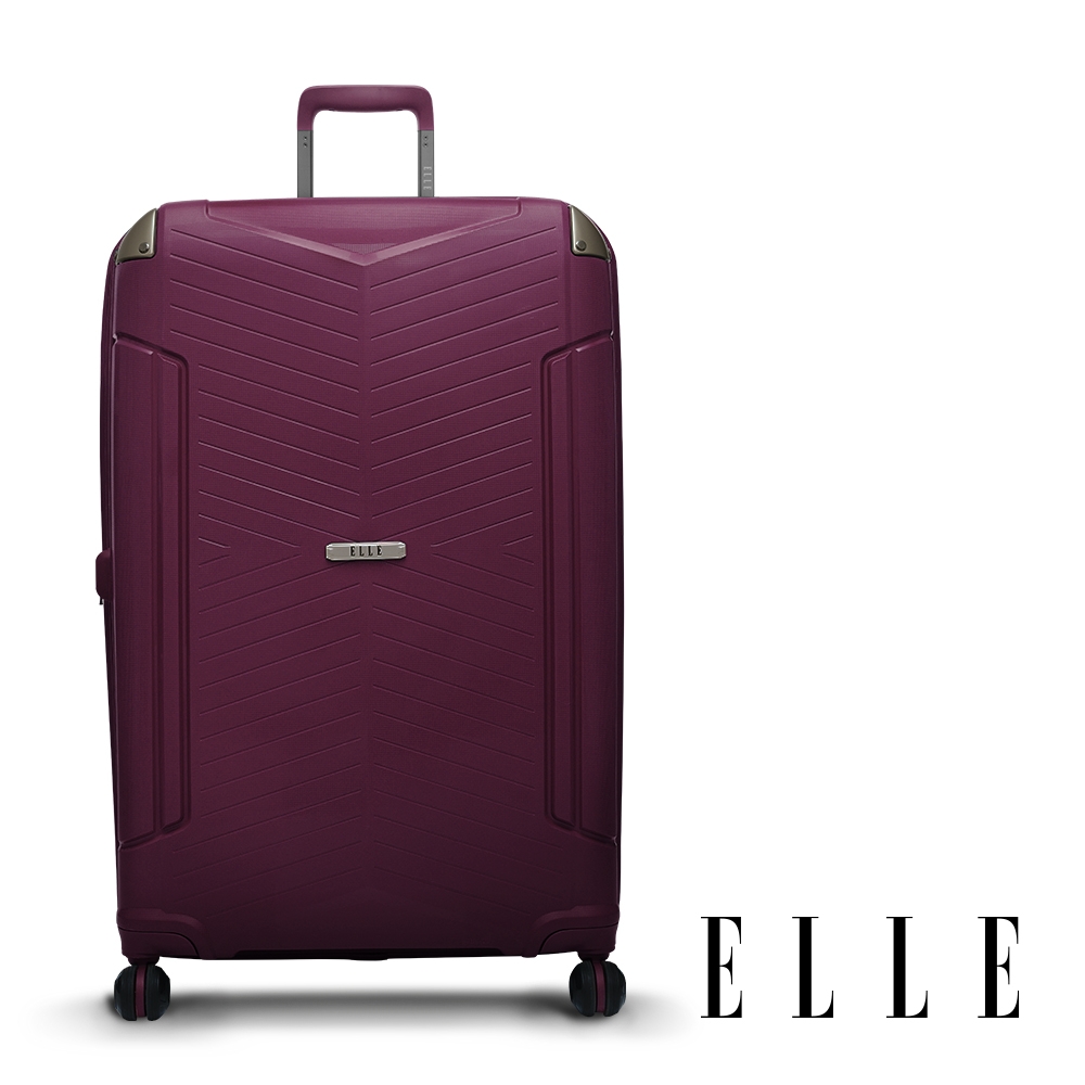 福利品 ELLE TimeTraveler系列-28吋特級極輕PP行李箱- 寶石紫