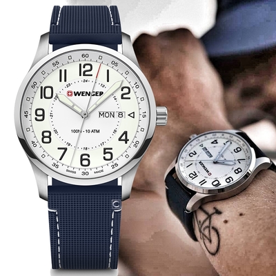 瑞士錶 WENGER 夜光面盤運動時尚腕錶-01.1541.126