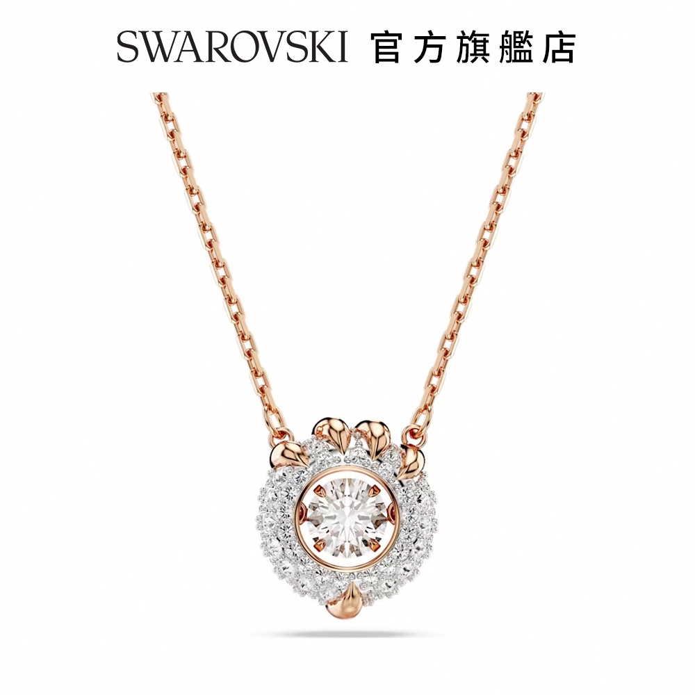 SWAROVSKI 施華洛世奇 Dragon & Phoenix 鏈墜 龍爪, 白色, 鍍玫瑰金色調