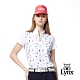 【Lynx Golf】女款吸汗速乾造型拉頭世界景觀印花短袖立領POLO衫-白色 product thumbnail 2