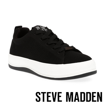 STEVE MADDEN-RENEW-E 透氣面料厚底休閒鞋-黑色