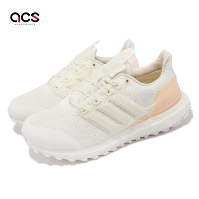 adidas 慢跑鞋 Ultraboost DNA GUARD 白 粉橘 男鞋 女鞋 防水 機能 運動鞋 愛迪達 H03602