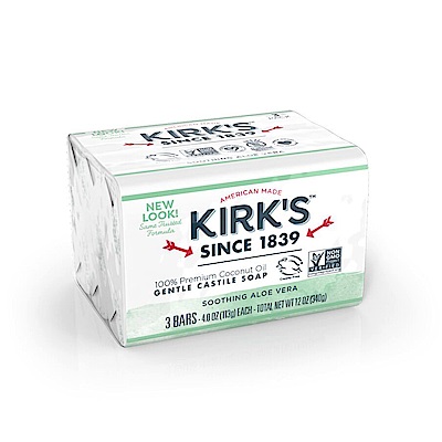 Kirks Natural 柯氏經典皂 舒緩蘆薈精華 3入組 (113g x3)