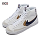 Nike 休閒鞋 Blazer Mid 77 SE GS 大童 高筒 雙勾 白 藍 DD1847-102 product thumbnail 1