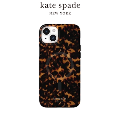 【kate spade】iPhone 15系列 MagSafe 精品手機殼 華麗玳瑁