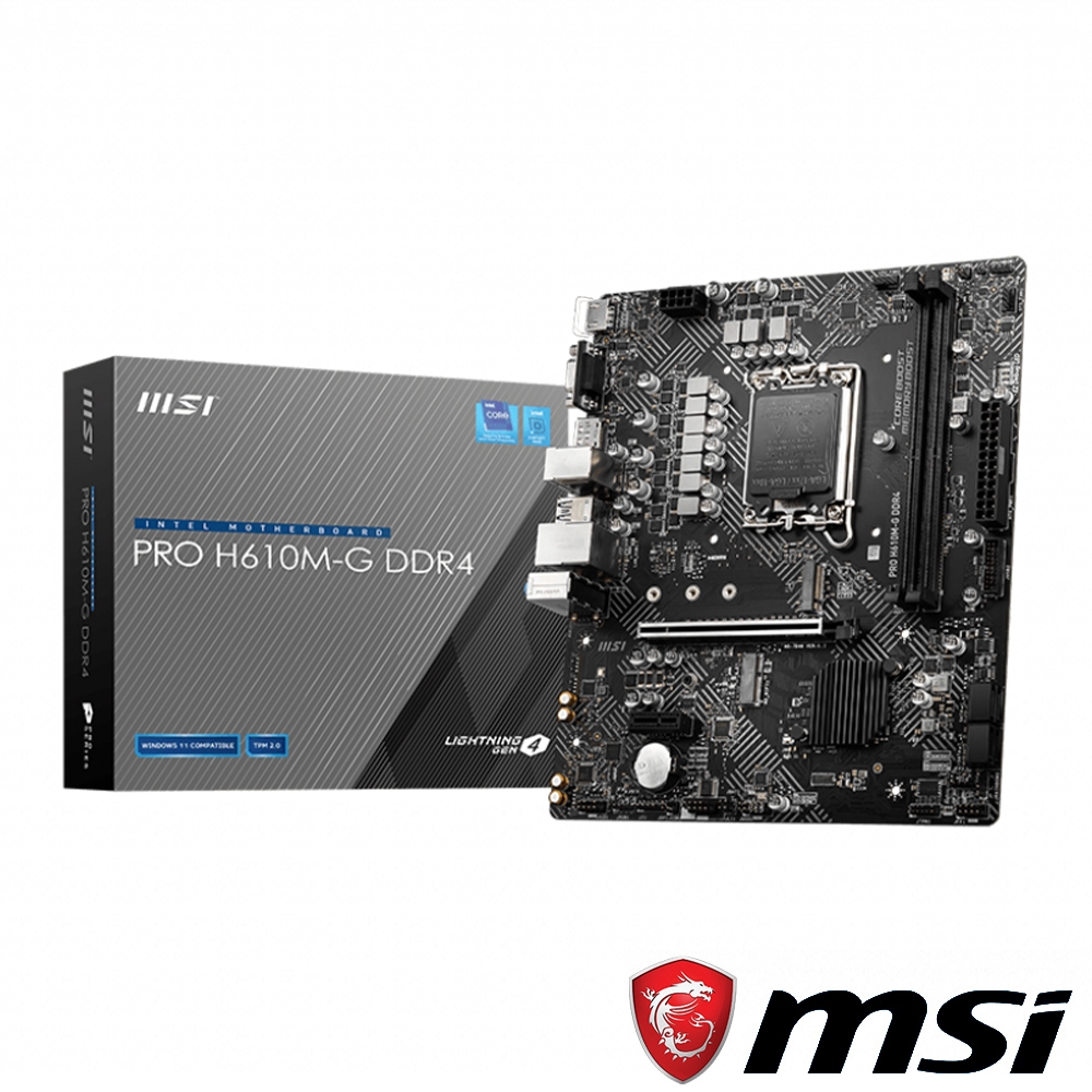 MSI微星 PRO H610M-G DDR4 主機板