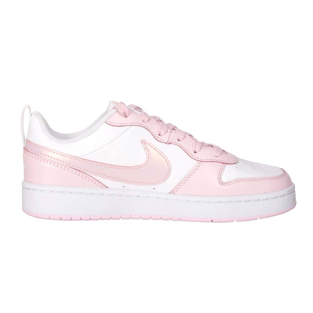 NIKE COURT BOROUGH LOW 2-GS女大童運動休閒鞋 DQ0492-100 白粉紅