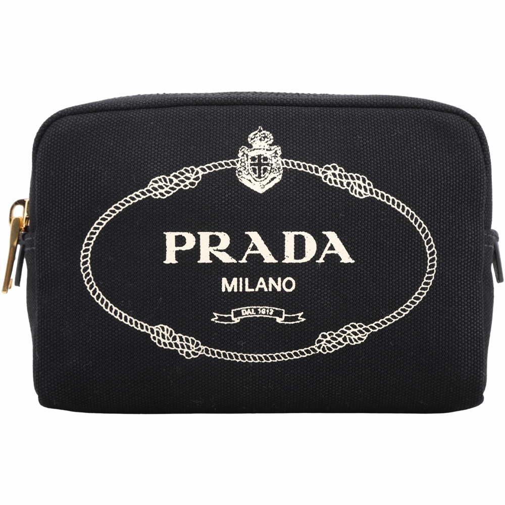 PRADA Canvas 徽標印花帆布化妝包-多款可選