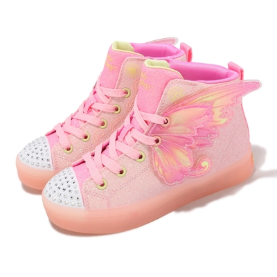 Skechers 童鞋 S Lights-Twi-Lites 2 中童 粉 翅膀 閃燈 燈鞋 小朋友 高筒 314350LLPMT