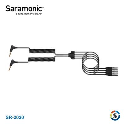 Saramonic楓笛 SR-C2020 雙頭3.5mm TRS轉4頭XLR轉接線