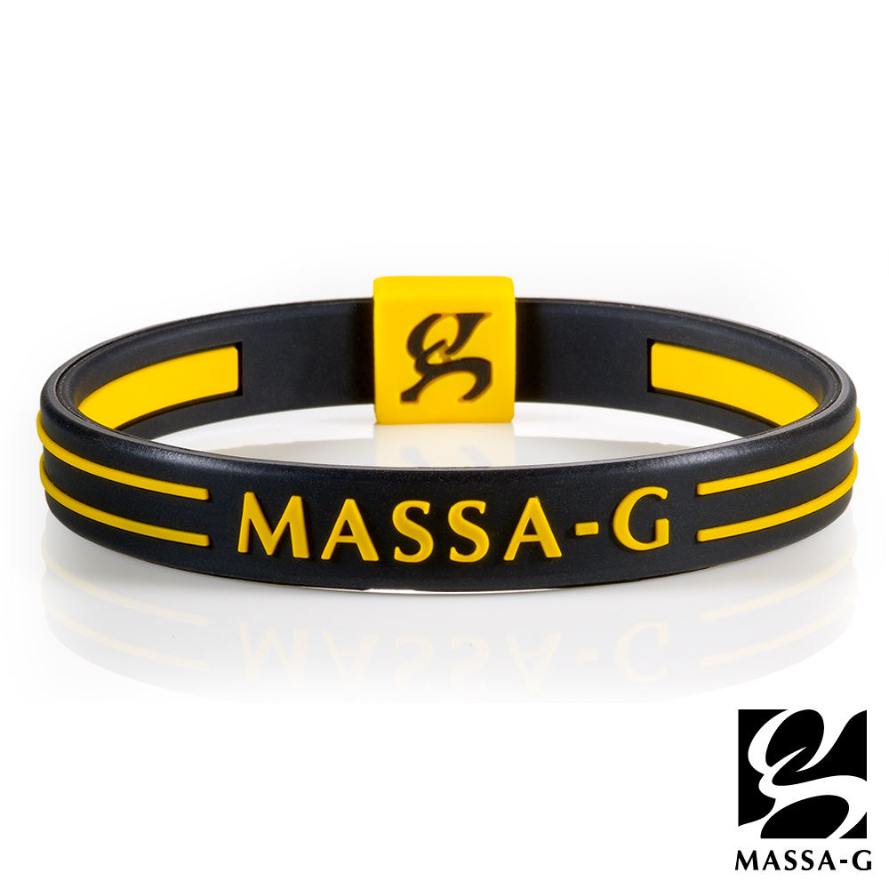 MASSA-G 雙面鍺鈦能量手環-黑黃