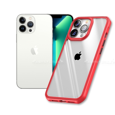 VXTRA 潮個性 iPhone 13 Pro 6.1吋 四角氣囊強化防摔保護殼 手機殼(奔放紅)