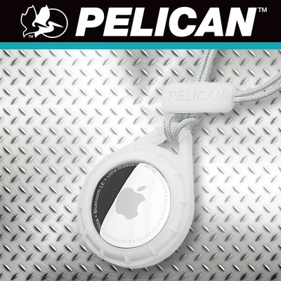 美國 Pelican 派力肯 AirTag 專用軍規防摔吊飾 - 霧透 (掛繩款)