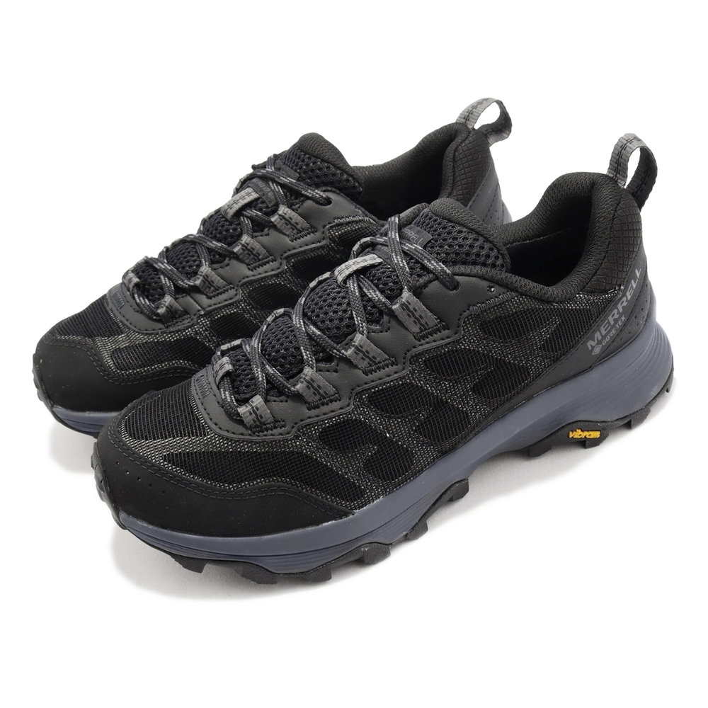 Merrell 戶外鞋 Moab Speed XTR GTX 女鞋 黑 灰藍 防水 襪套式 低筒 輕量 登山 運動鞋 ML067176