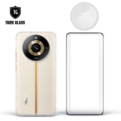 T.G realme 11 Pro+/11 Pro 手機保護超值3件組(透明空壓殼+3D鋼化膜+鏡頭貼)