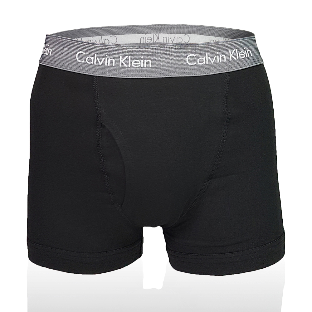 CALVIN KLEIN COTTON STRETCH 加長款純棉 平口四角褲  CK內褲 - 灰黑色