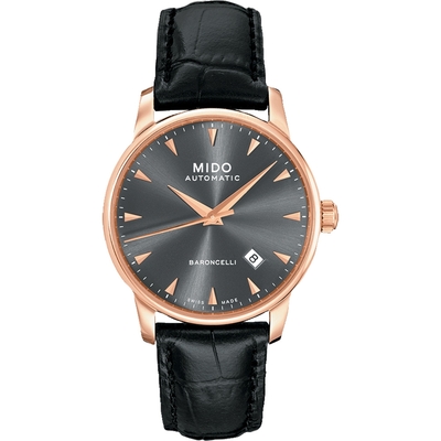 MIDO 美度 官方授權 Baroncelli 尊爵大三針機械錶 送禮推薦-38mmM86003134