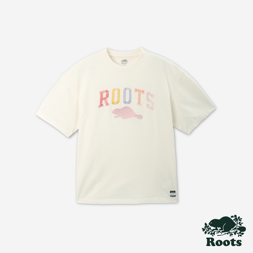 Roots 男裝- COLOURFUL ROOTS短袖T恤-白色