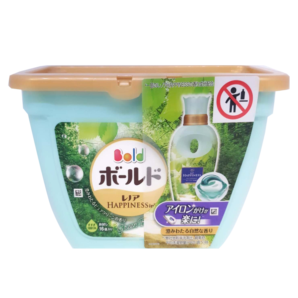 日本P&G 3D立體洗衣果凍膠囊-微風綠草香(308g)-16顆入