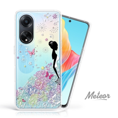 Meteor OPPO A98 5G 奧地利水鑽彩繪防摔殼 - 花嫁