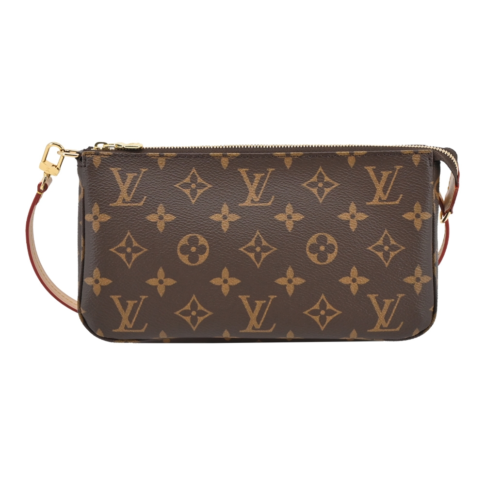 Louis Vuitton 經典 Monogram 帆布長揹帶肩提包(卡其)M40712