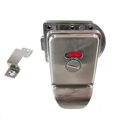 不鏽鋼浴廁門閂 LA-16 方型指示鎖 定位型指示鎖 表示錠 安全指示鎖 紅色/綠色橫拉門