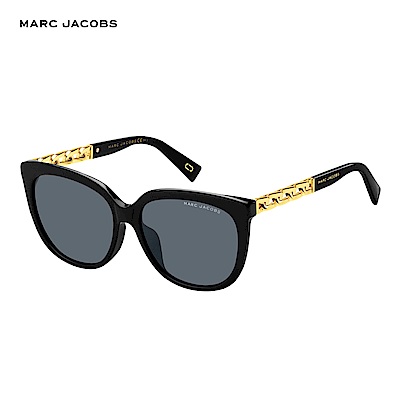 Marc Jacobs- MARC 317/S 都會時尚鎖鏈太陽眼鏡 黑色