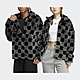 adidas 外套 男款 中性 毛絨外套 三葉草 國際碼 AOP FUR JACKET 黑灰 HR3453 product thumbnail 1