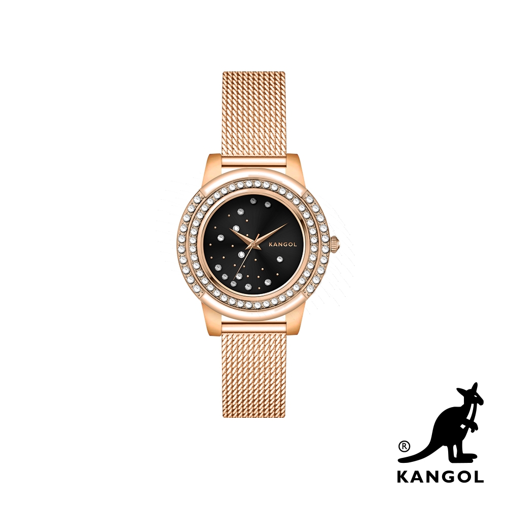 KANGOL 奢華星鑽米蘭帶腕錶32mm-KG73633-06Z