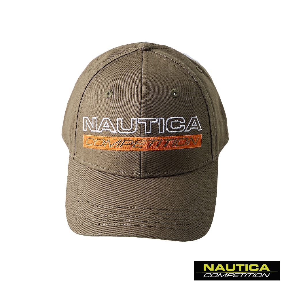Nautica COMPETITION品牌LOGO刺繡棒球帽-橄欖綠