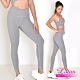 運動褲 不捲邊柔彈手感柯基臀leggings-銀雪灰 LOTUS product thumbnail 1