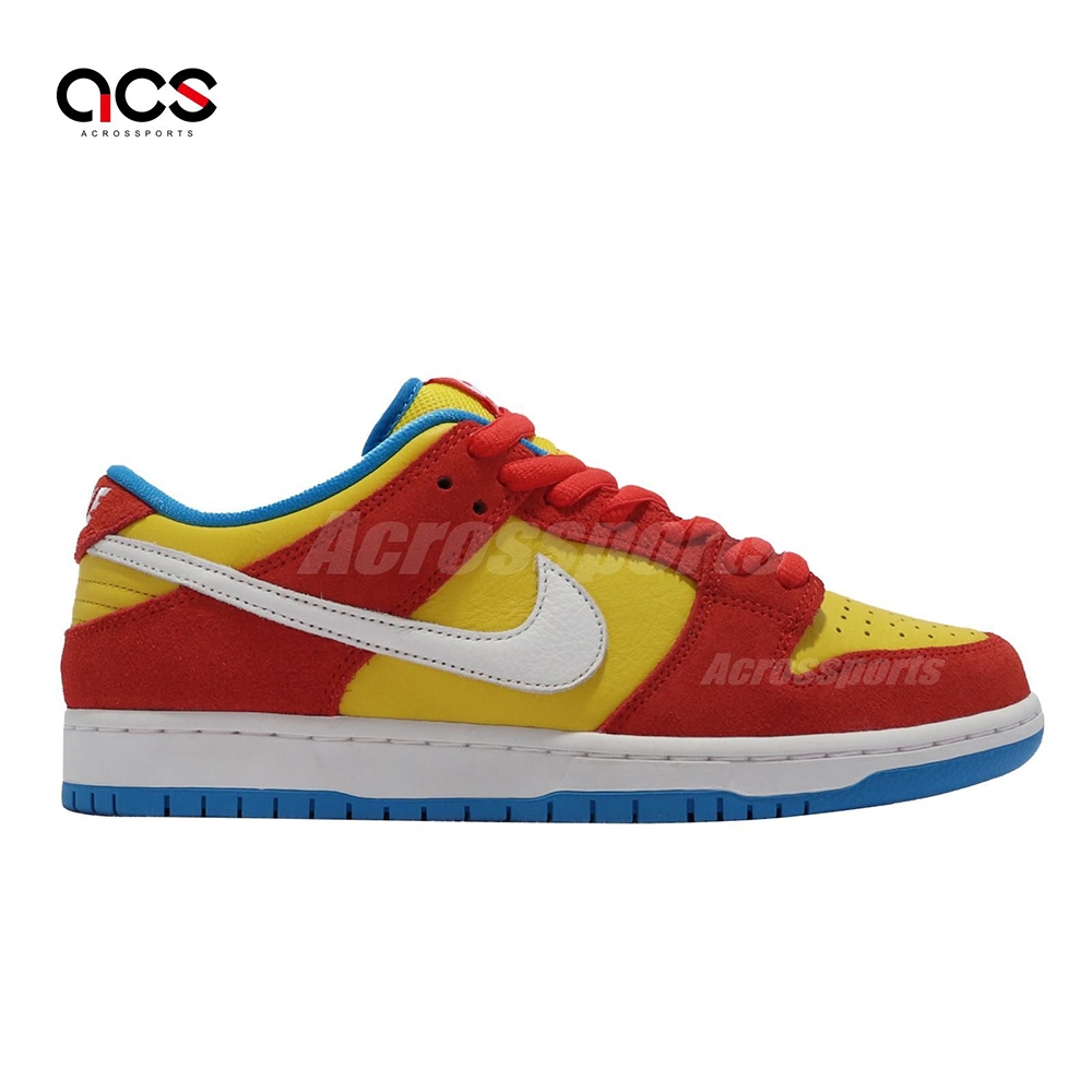 Nike 聯名款SB Dunk Low Pro 男鞋女鞋紅黃辛普森Bart Simpson 滑板鞋