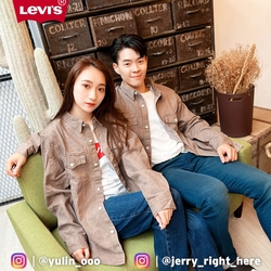 Levis Fresh果漾系列 男女同款 寬鬆版牛仔襯衫 / 天然染色工藝 / 精工月岩灰石洗