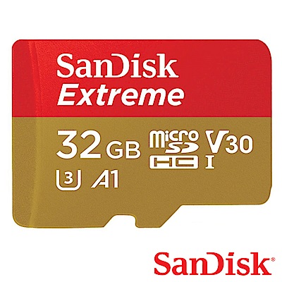 SanDisk 32G 100MB/s Extreme U3 microSDHC 記憶卡