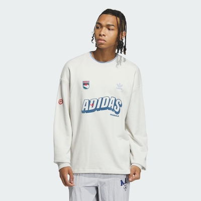 adidas 愛迪達 上衣 男款 長袖上衣 運動 三葉草 WS SWEAT CREW M 白 IN0973 (S2216)