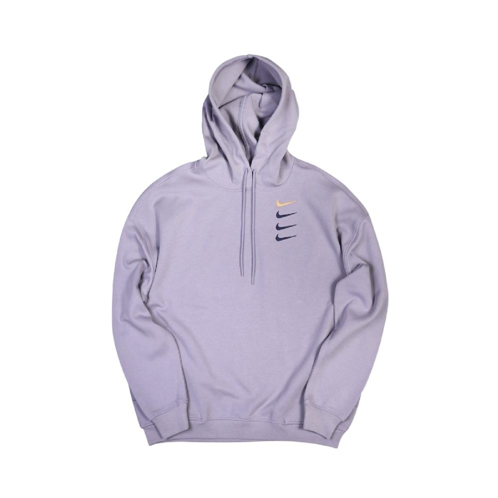 Nike 帽T NSW Hoodie 運動休閒 女款 針織面料 寬鬆 抽繩 連帽 口袋 紫 黑 DO9248-555