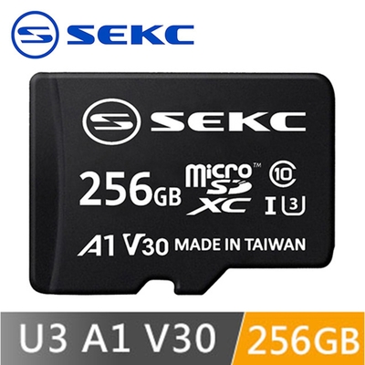 【SEKC】 MicroSDXC U3 V30 A1 256GB記憶卡 附轉卡