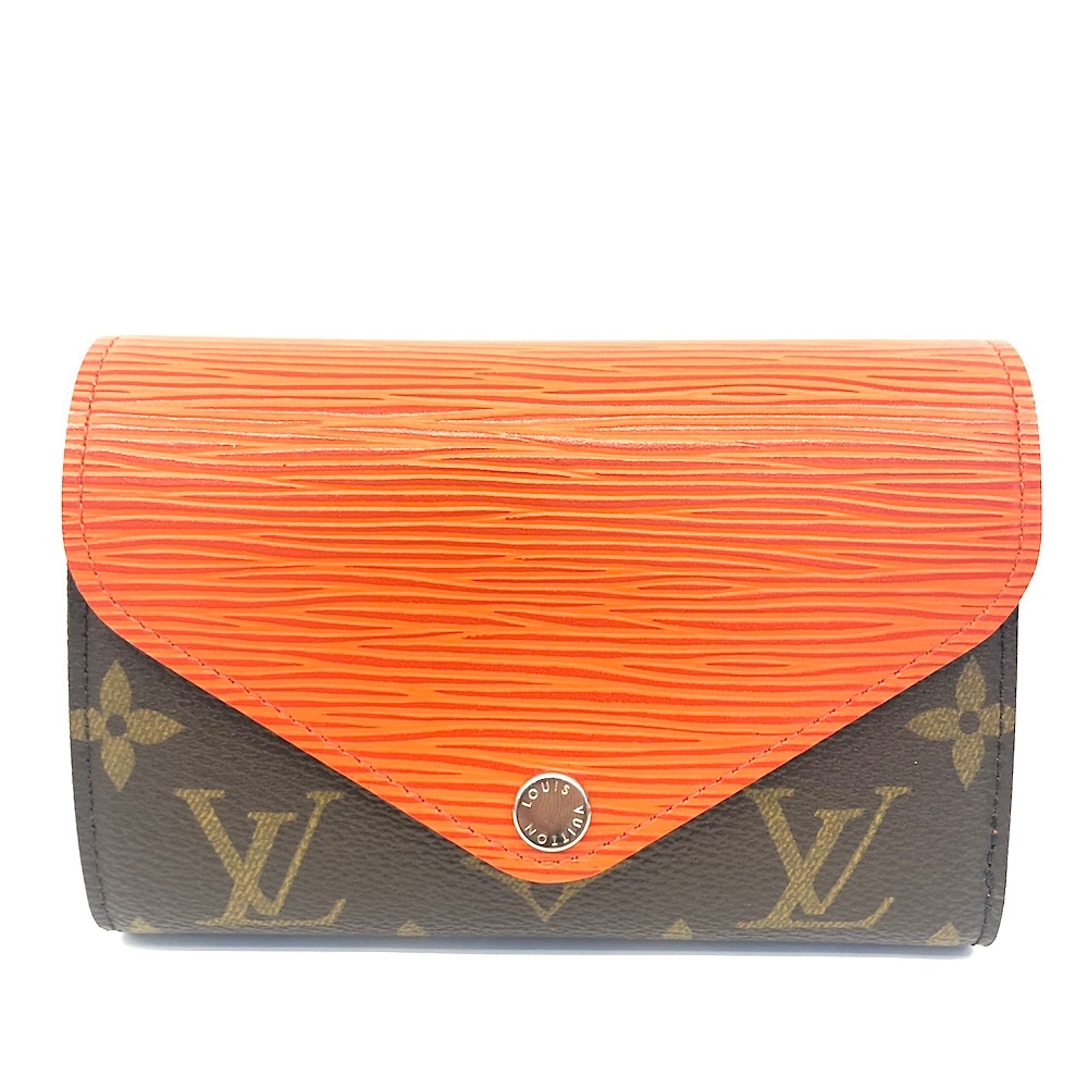 LV   Monogram  M60495 經典LV花紋EPI扣式中夾